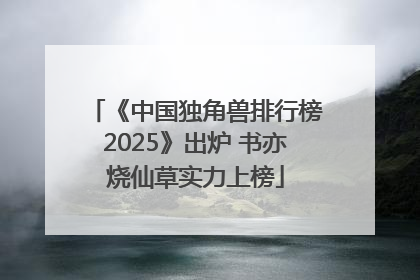 《中国独角兽排行榜2025》出炉 书亦烧仙草实力上榜
