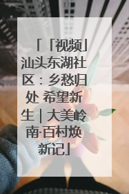 「视频」汕头东湖社区：乡愁归处 希望新生｜大美岭南·百村焕新记