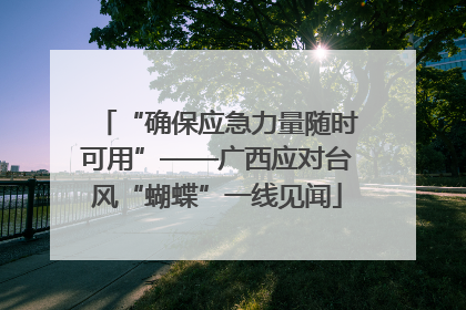“确保应急力量随时可用”——广西应对台风“蝴蝶”一线见闻