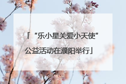 “乐小星关爱小天使”公益活动在濮阳举行