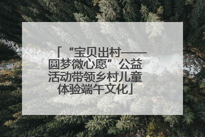 “宝贝出村——圆梦微心愿”公益活动带领乡村儿童体验端午文化