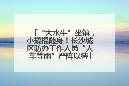 “大水牛”坐镇，小撬棍随身！长沙城区防办工作人员“人车等雨”严阵以待