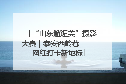 “山东邂逅美”摄影大赛｜泰安西岭巷——网红打卡新地标