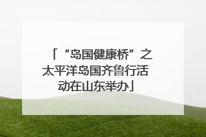 “岛国健康桥”之太平洋岛国齐鲁行活动在山东举办