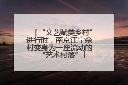 “文艺赋美乡村”进行时，南京江宁佘村变身为一座流动的“艺术村落”