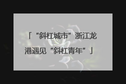 “斜杠城市”浙江龙港遇见“斜杠青年”