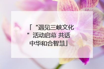“遇见三峡文化”活动启幕 共话中华和合智慧