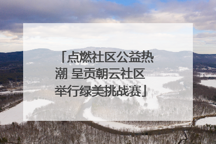 点燃社区公益热潮 呈贡朝云社区举行绿美挑战赛