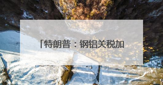 特朗普：钢铝关税加倍 欧盟加拿大：强烈遗憾！强烈反对！
