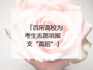 百所高校为考生志愿填报支“高招”