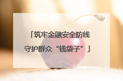 筑牢金融安全防线 守护群众“钱袋子”