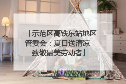 示范区高铁东站地区管委会：夏日送清凉 致敬最美劳动者
