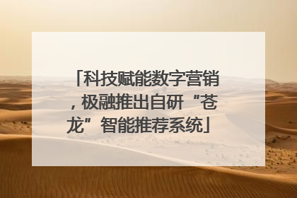 科技赋能数字营销，极融推出自研“苍龙”智能推荐系统