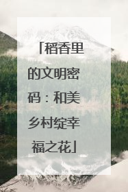 稻香里的文明密码：和美乡村绽幸福之花
