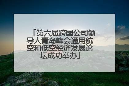 第六届跨国公司领导人青岛峰会通用航空和低空经济发展论坛成功举办