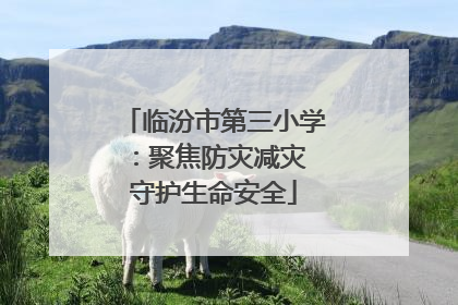 临汾市第三小学：聚焦防灾减灾 守护生命安全
