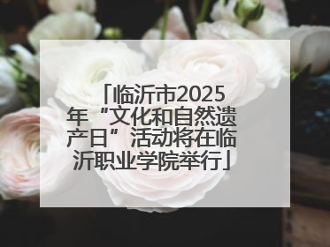 临沂市2025年“文化和自然遗产日”活动将在临沂职业学院举行