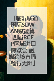 临沂联通国际SDWAN赋能第四届RCEP区域进口博览会 融媒跨境直播畅行无阻