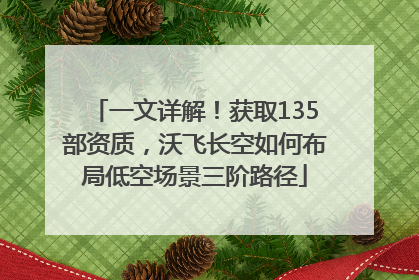 一文详解！获取135部资质，沃飞长空如何布局低空场景三阶路径