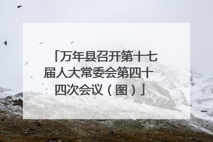 万年县召开第十七届人大常委会第四十四次会议（图）