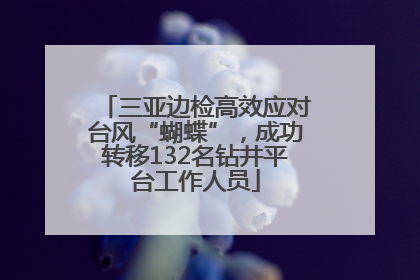 三亚边检高效应对台风“蝴蝶”，成功转移132名钻井平台工作人员