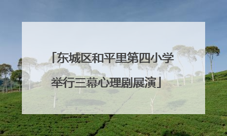 东城区和平里第四小学举行三幕心理剧展演