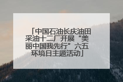 中国石油长庆油田采油十二厂开展“美丽中国我先行”六五环境日主题活动