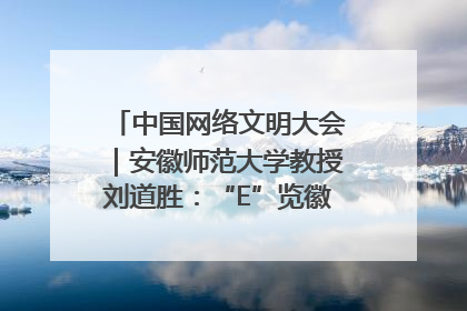 中国网络文明大会｜安徽师范大学教授刘道胜：“E”览徽风，构筑中华民族共有精神家园