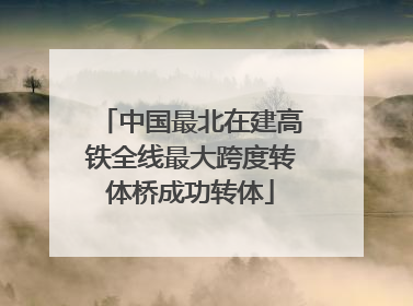 中国最北在建高铁全线最大跨度转体桥成功转体