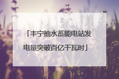 丰宁抽水蓄能电站发电量突破百亿千瓦时
