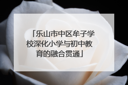 乐山市中区牟子学校深化小学与初中教育的融合贯通