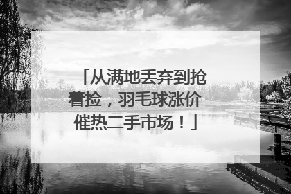 从满地丢弃到抢着捡，羽毛球涨价催热二手市场！