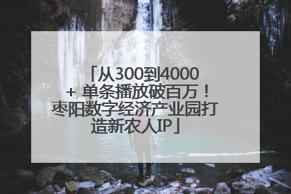 从300到4000+ 单条播放破百万！枣阳数字经济产业园打造新农人IP
