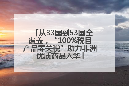 从33国到53国全覆盖，“100%税目产品零关税”助力非洲优质商品入华
