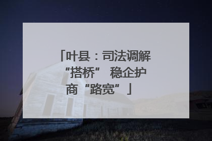 叶县：司法调解“搭桥” 稳企护商“路宽”
