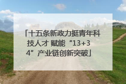 十五条新政力挺青年科技人才 赋能“13+34”产业链创新突破
