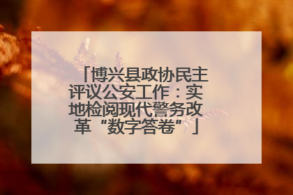 博兴县政协民主评议公安工作：实地检阅现代警务改革“数字答卷”