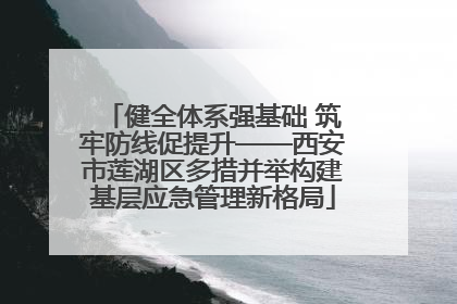 健全体系强基础 筑牢防线促提升——西安市莲湖区多措并举构建基层应急管理新格局