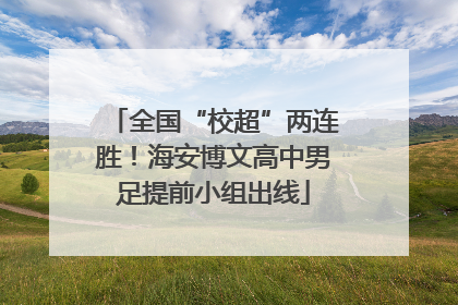 全国“校超”两连胜！海安博文高中男足提前小组出线