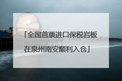 全国首票进口保税岩板在泉州南安顺利入仓
