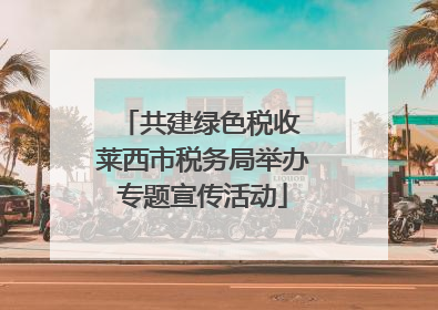 共建绿色税收 莱西市税务局举办专题宣传活动