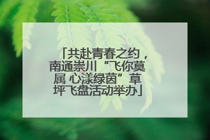 共赴青春之约，南通崇川“飞你莫属 心漾绿茵”草坪飞盘活动举办