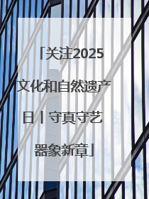 关注2025文化和自然遗产日丨守真守艺 器象新章