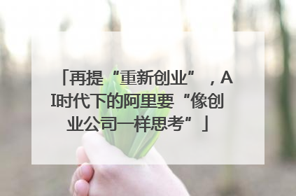 再提“重新创业”，AI时代下的阿里要“像创业公司一样思考”