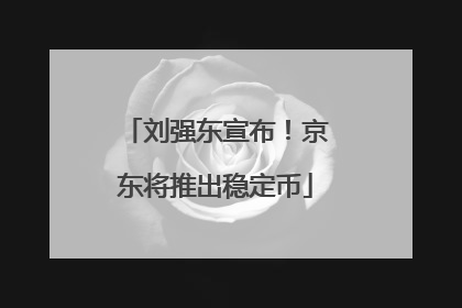 刘强东宣布！京东将推出稳定币