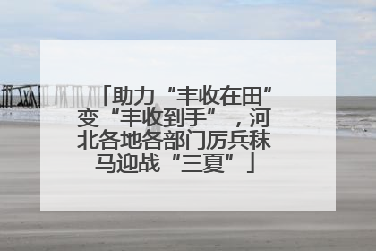 助力“丰收在田”变“丰收到手”，河北各地各部门厉兵秣马迎战“三夏”