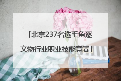 北京237名选手角逐文物行业职业技能竞赛