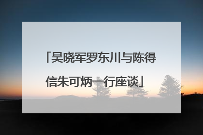 吴晓军罗东川与陈得信朱可炳一行座谈