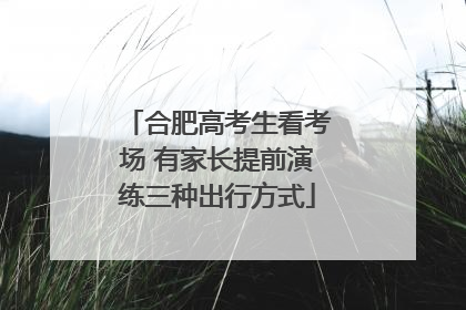 合肥高考生看考场 有家长提前演练三种出行方式