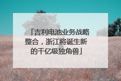 吉利电池业务战略整合，浙江将诞生新的千亿级独角兽